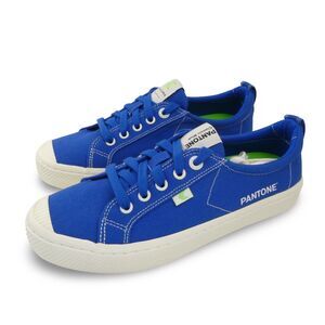 Cariuma Pantone Women's 8.5 Shoes Blue Canvas Low Top Lace Up Casual Sneaker